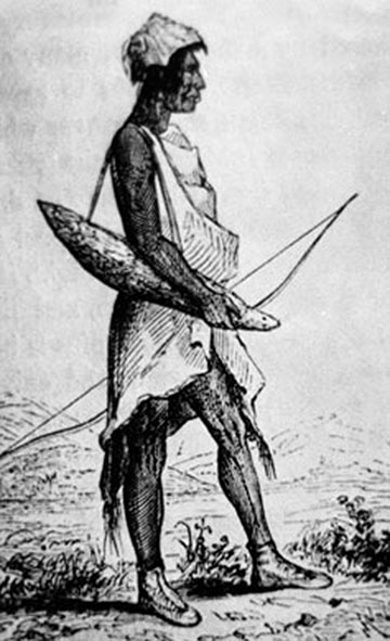 The 1841 woodcut by Alfred T. Agate is the only surviving full-body drawing of a Kalapuya person from that period and for several decades after.