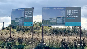 Signs and a fence have been installed on the site