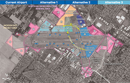 Hillsboro Airport expansion map