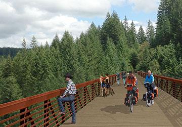 Conceptual drawing of a portion of the trail from the Concept Plan