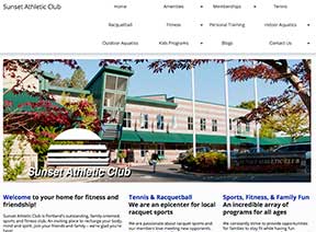 Sunset athletic club's new website.
