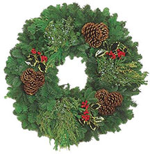 Festive wreath.