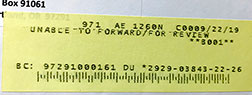 forwarding address label