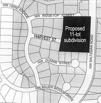 11 lot subdivision map