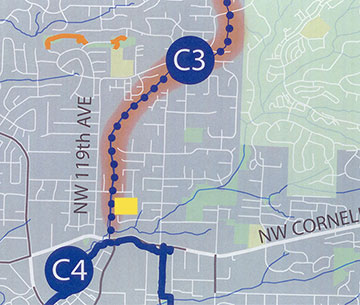THPRD's proposed Bonny Slope Trail leads past the proposed development