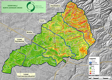 The effects and solutions for the Cedar Mill Creek watershed will be affected by the different segments of the watershed that are being examined.