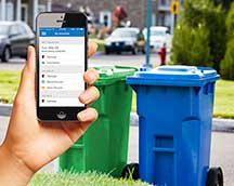 Garbage and recycling day app
