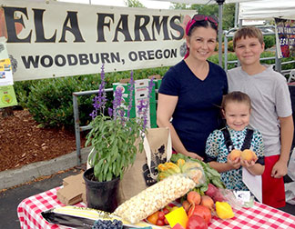 ELA Farms Booth at the Cedar Mill Farmers Market