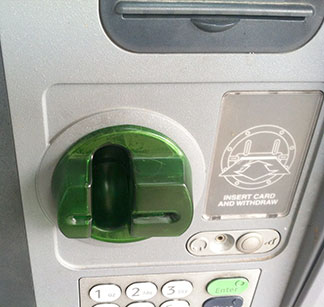 Not all skimming devices are this obvious