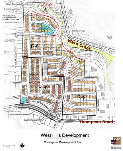 West Hills Development plan map