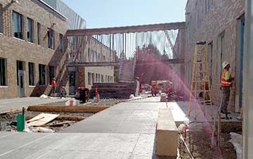Pedestrian Walkway/Courtyard at the new middle school