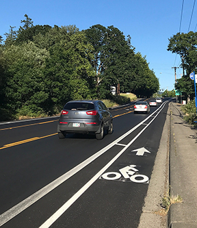 New striping for safer cycling

Thanks to input from a resident who cycles to work, county staff were able to modify the recently completed Cornell paving project to include new striping that created bike paths from the US 26 overpass to Sunset High School. 