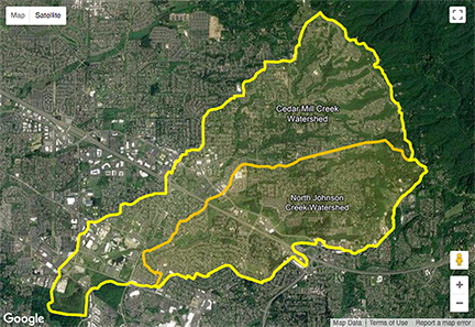 An interactive map on the project website helps residents understand their place in the watershed.