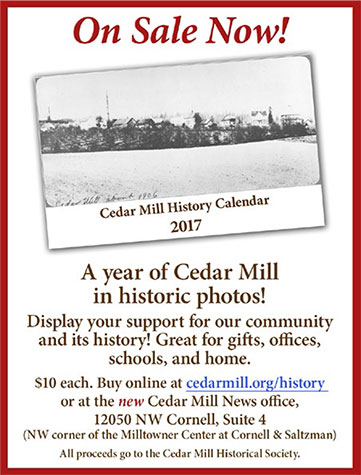 Cedar Mill History Calendar