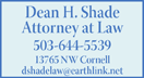 Dean Shade Attorney at Law