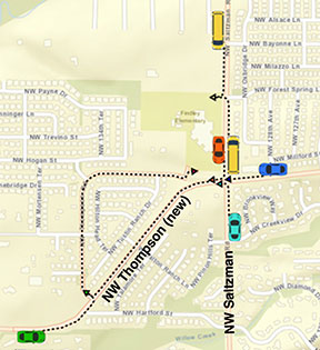 Thompson School Route map