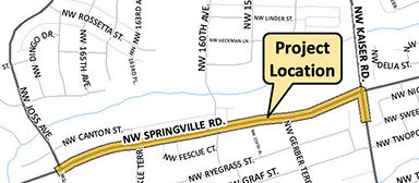 Springville project location map