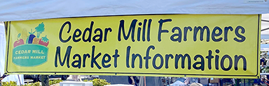 cedar mill farmers market information banner