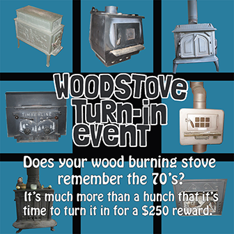 woodstove turn in event poster