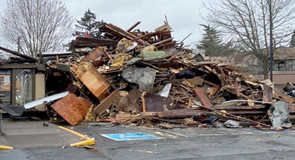 shari's demolition aftermath