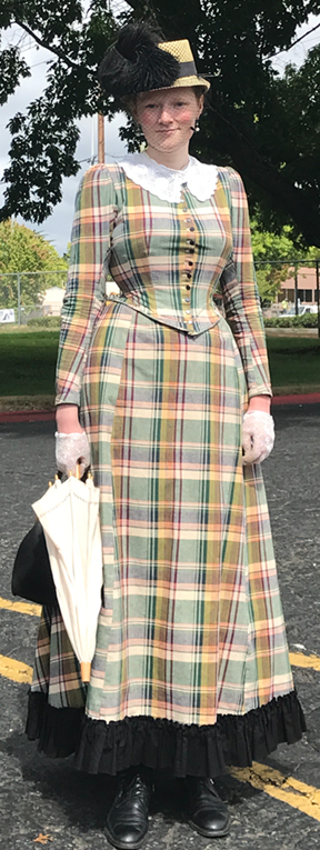 Plaid victorian outlet dress