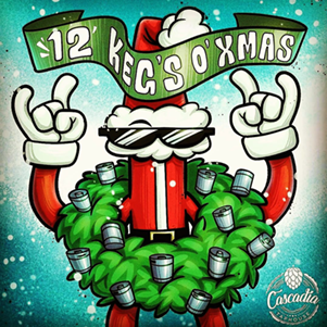 12 kegs of Christmas wreath logo