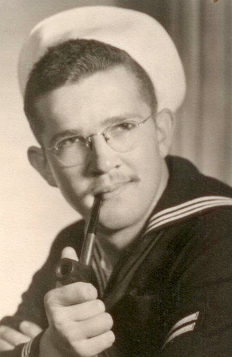 Mr. James in naval uniform.