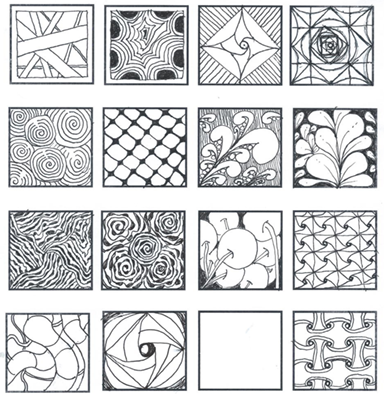 black and white pattern art