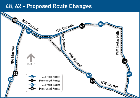 route changes map