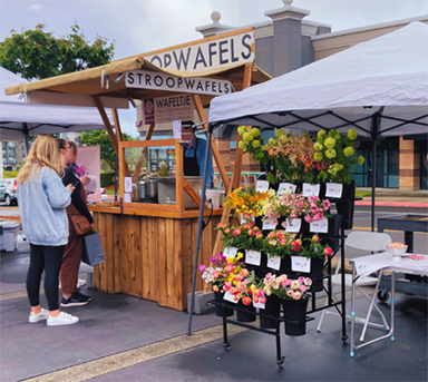 vendor stalls at bethany market