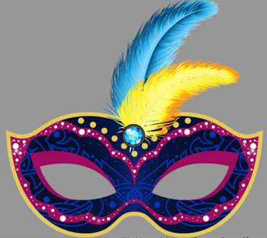 bejeweled mask with feathers