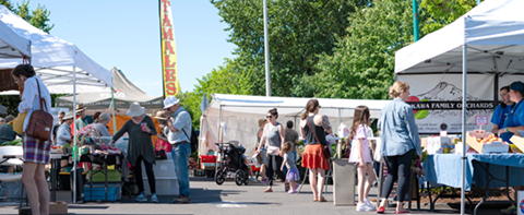 The market on a sunny day