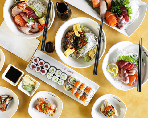 mio sushi variety on table