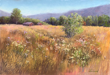 pastel landscape by gretha lindwood