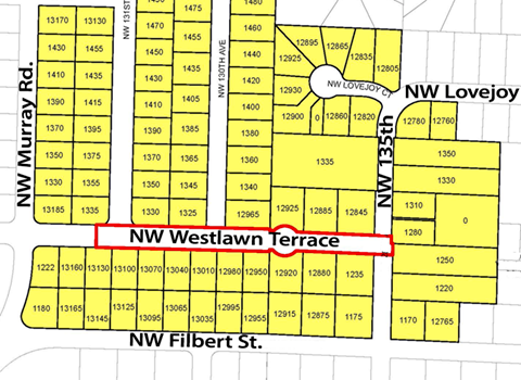 westlawn main replacement map