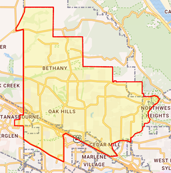 bethany oak hills map