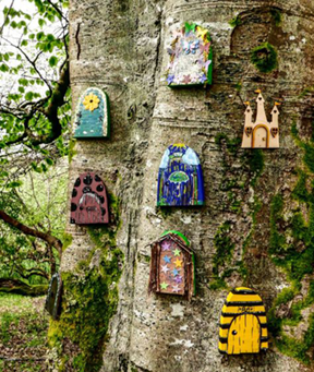 fairy doors on tree