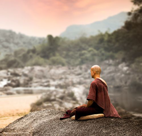 person meditating