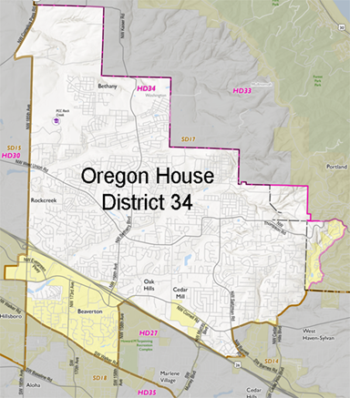 oregon house district 34 map