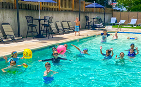 kids in pool at summer camp