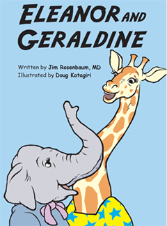 eleanor and geraldine cover featuring art of the elephant and giraffe characters