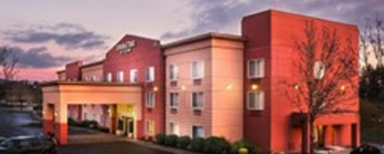 exterior of doubletree hotel building