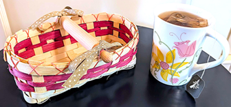 tea and basket